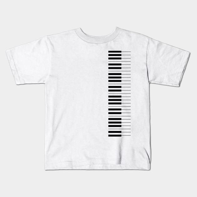 Piano Keys Kids T-Shirt by Creative at home